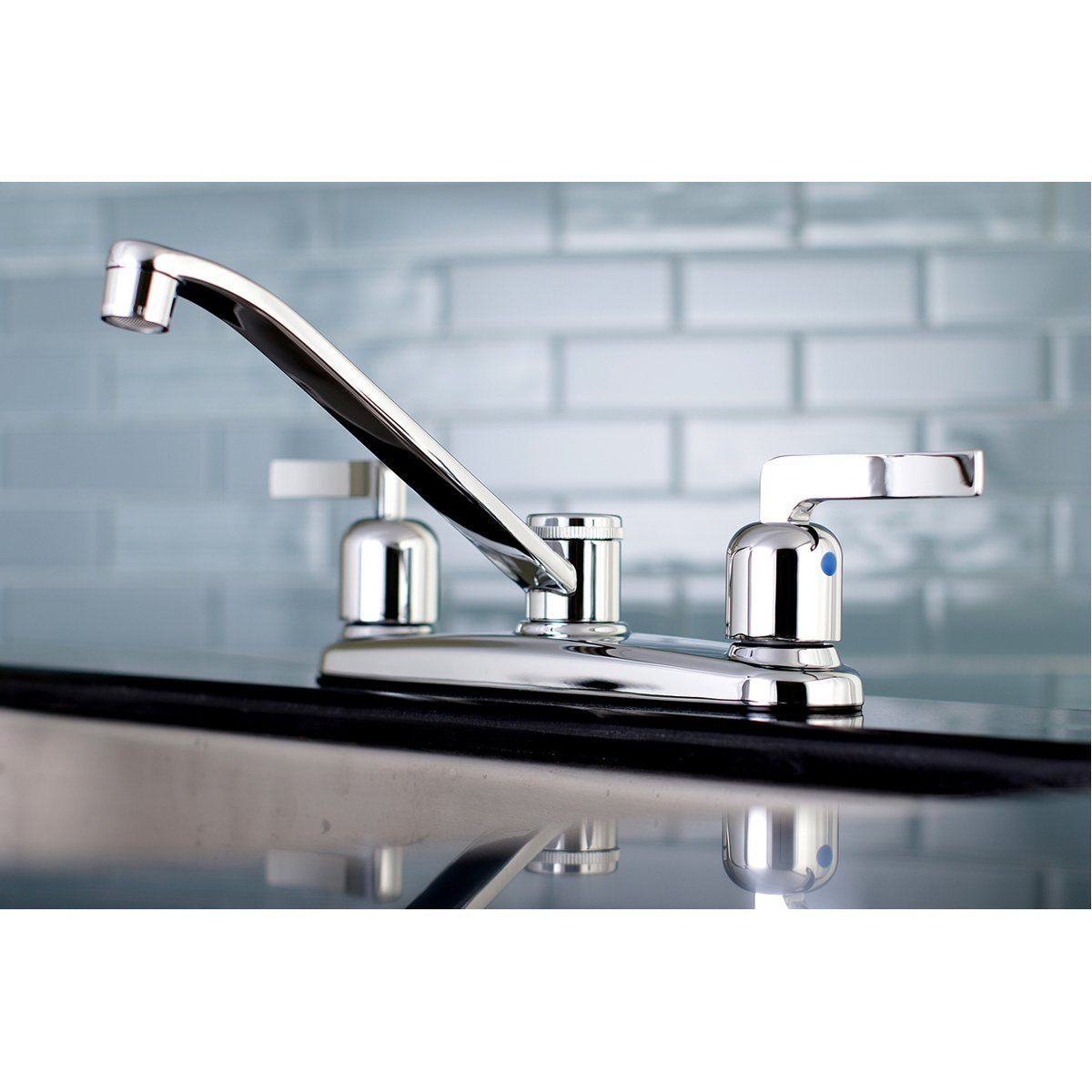 Kingston Brass FB111EFL Centerset Kitchen Faucet in Polished Chrome