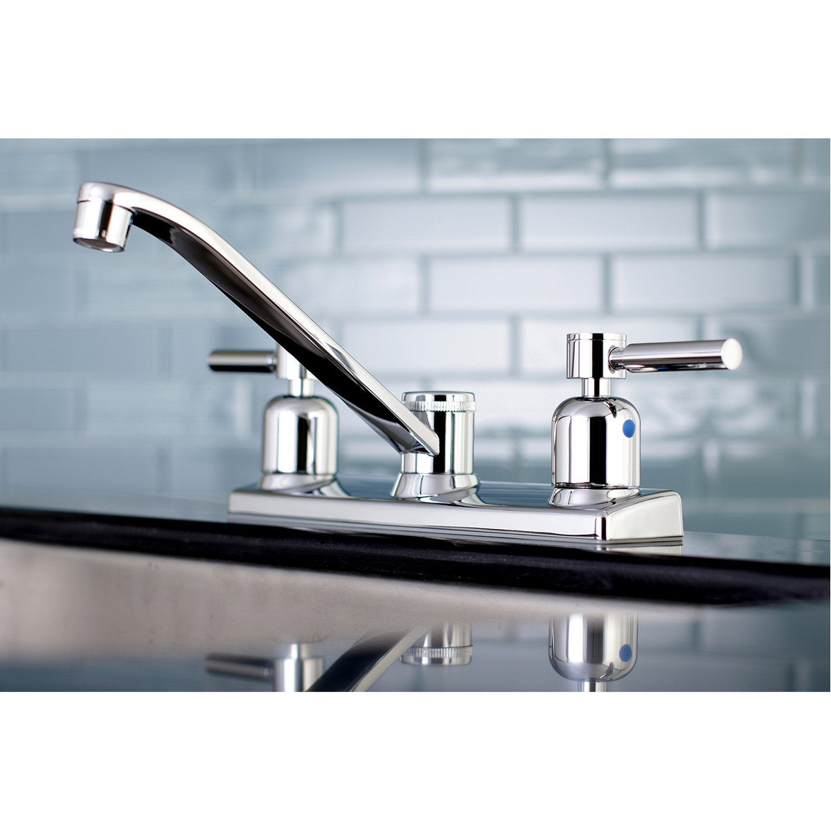Kingston Brass FB121DL Centerset Kitchen Faucet in Polished Chrome