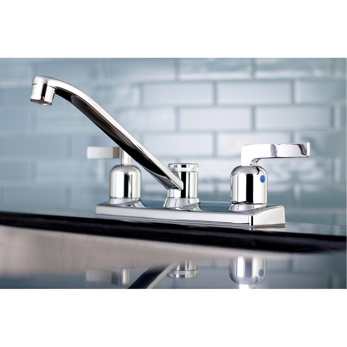 Kingston Brass FB121EFL Centerset Kitchen Faucet in Polished Chrome