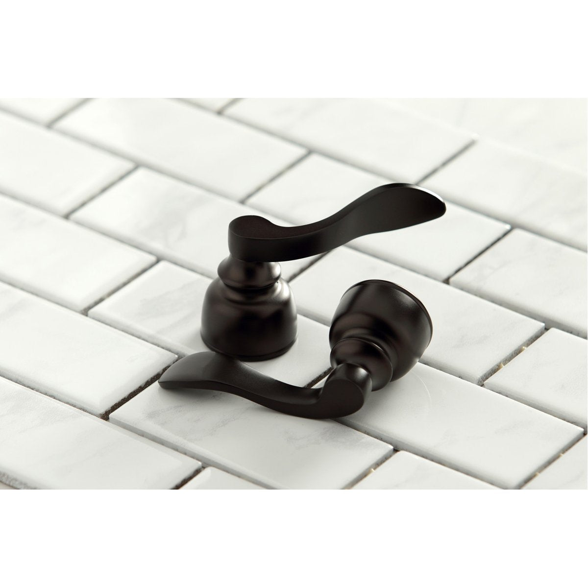 Kingston Brass NuWave French Deck Mount 4-Inch Centerset Bathroom Faucet