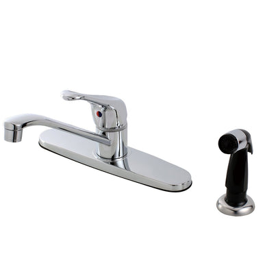 Kingston Brass 8-Inch Centerset Kitchen Faucet with Side Sprayer-Kitchen Faucets-Free Shipping-Directsinks.