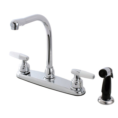 Kingston Brass FB751 8-Inch Centerset Kitchen Faucet in Polished Chrome-Kitchen Faucets-Free Shipping-Directsinks.