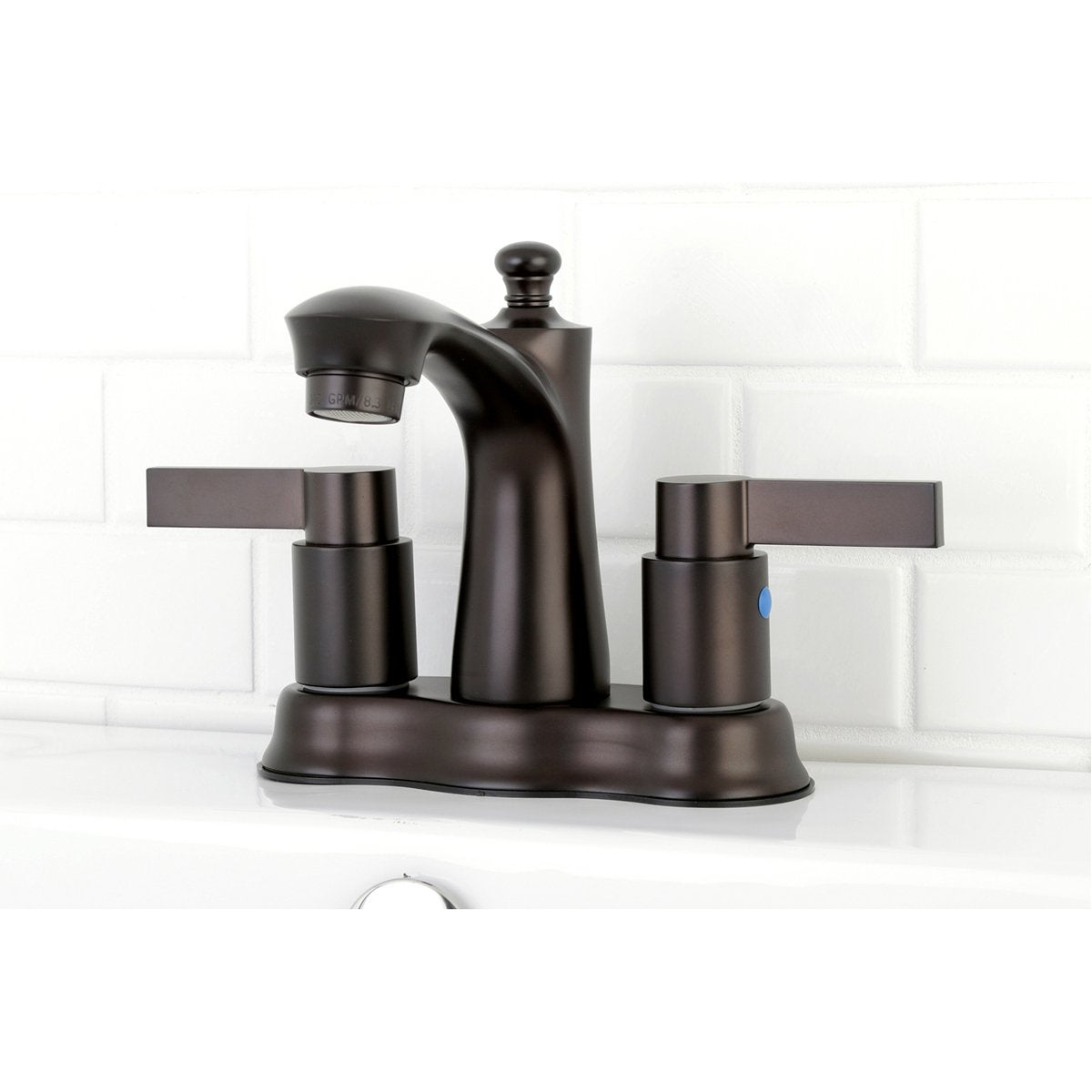Kingston Brass NuvoFusion Deck Mount 4" Centerset Bathroom Faucet