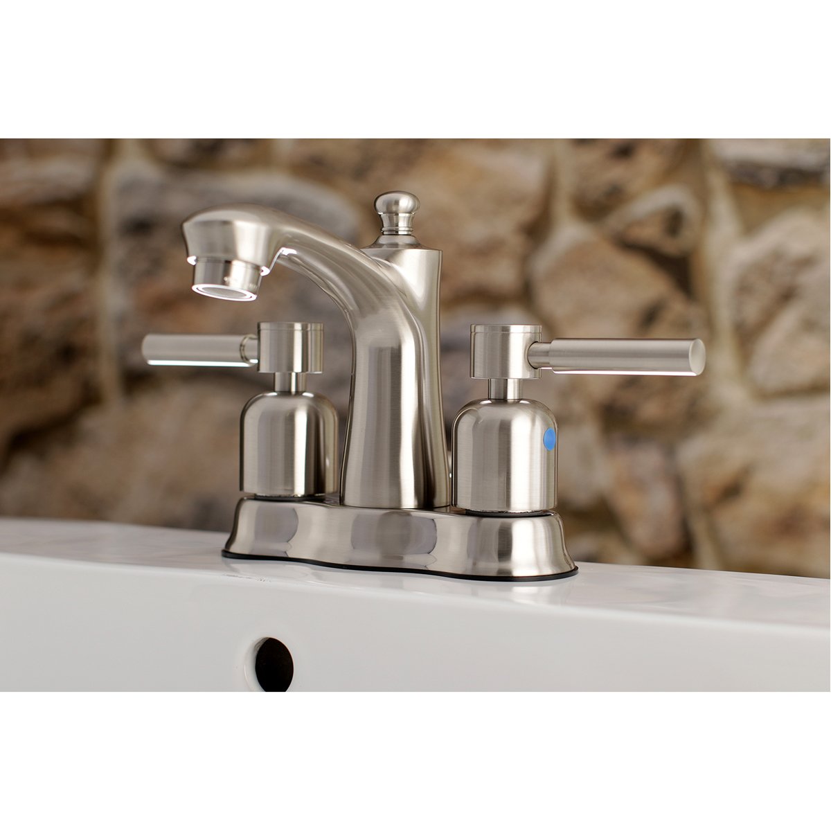 Kingston Brass Concord 3-Hole Deck Mount 4-Inch Centerset Bathroom Faucet