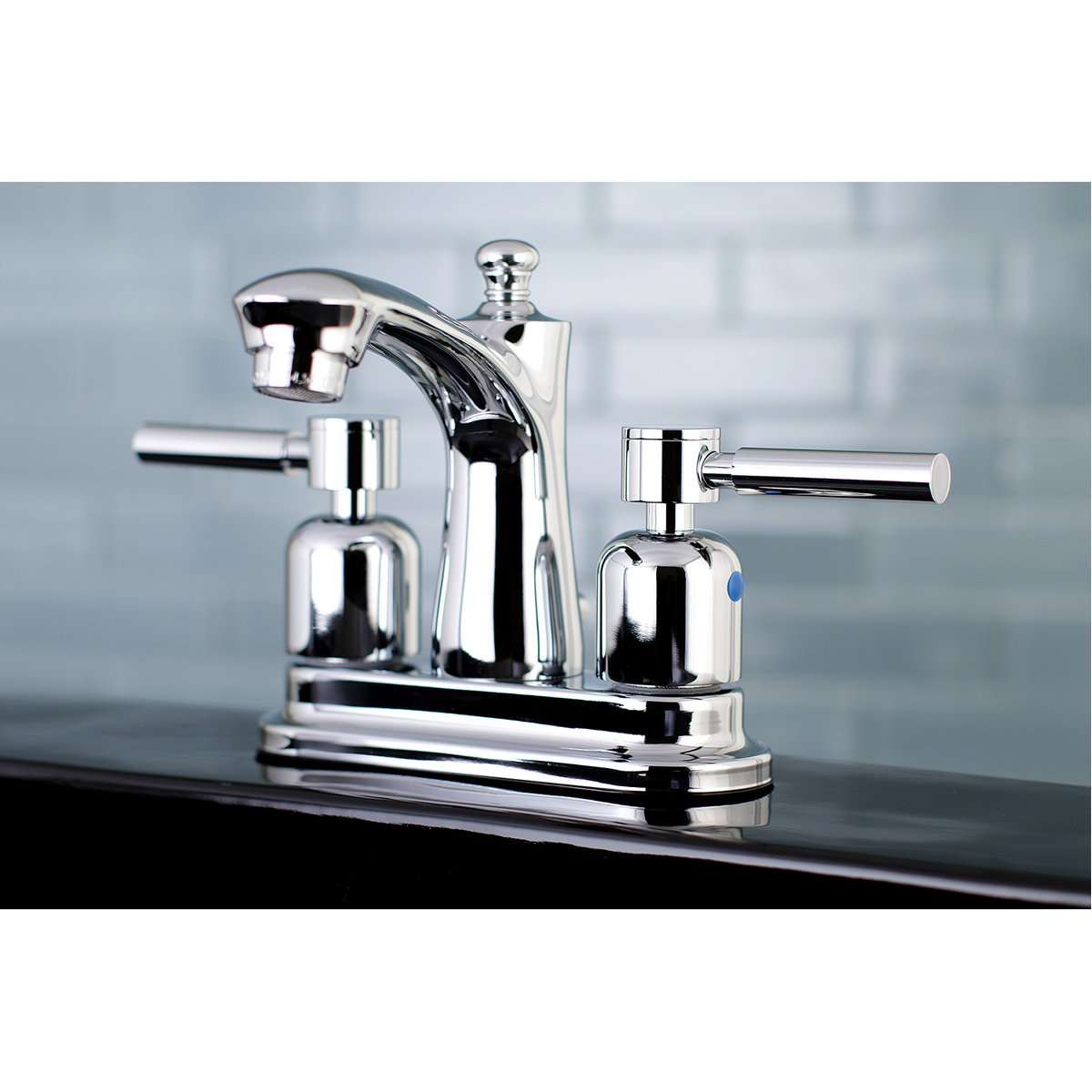 Kingston Brass Concord 4-Inch 3-Hole Centerset Deck Mount Bathroom Faucet