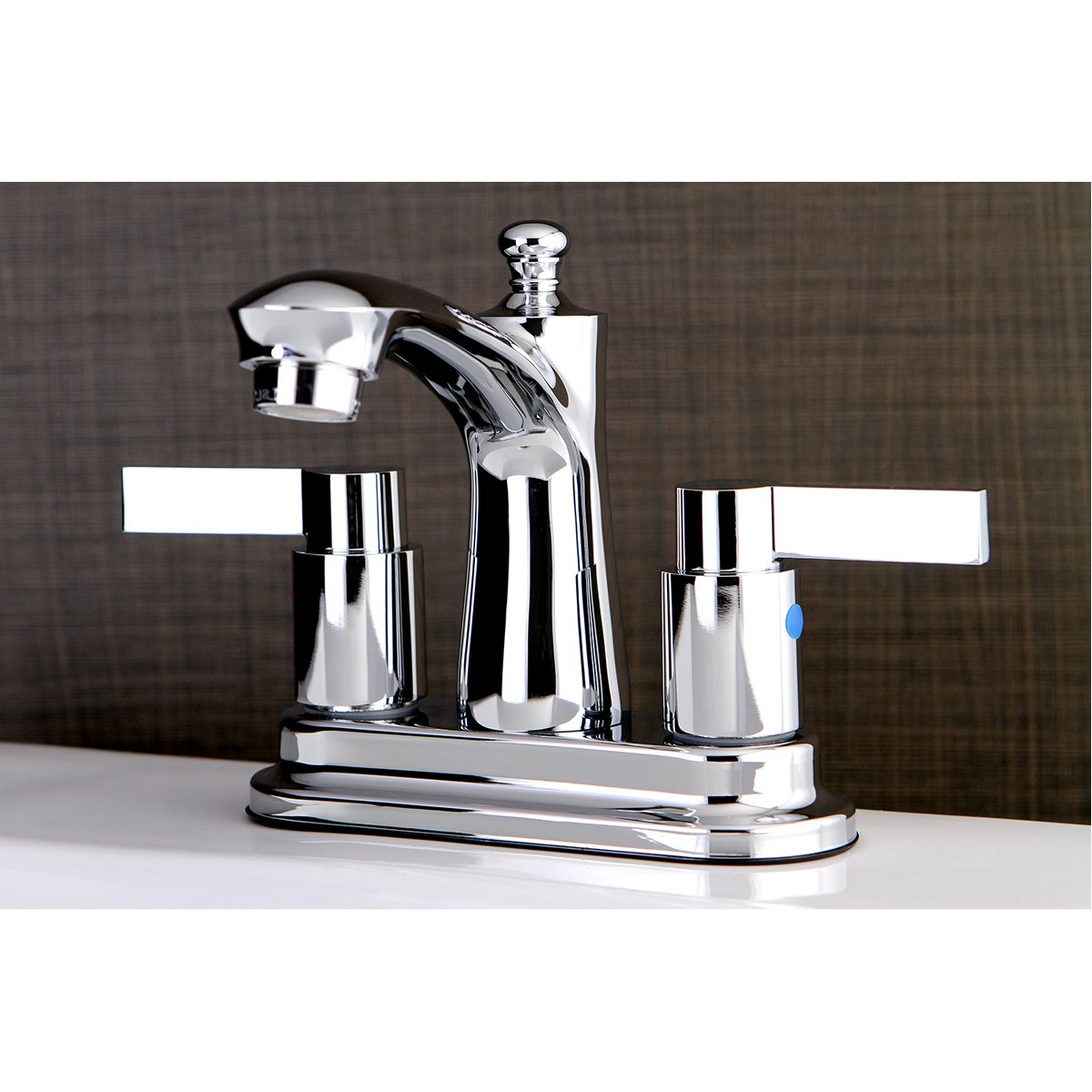 Kingston Brass NuvoFusion 4" Centerset Deck Mount Bathroom Faucet