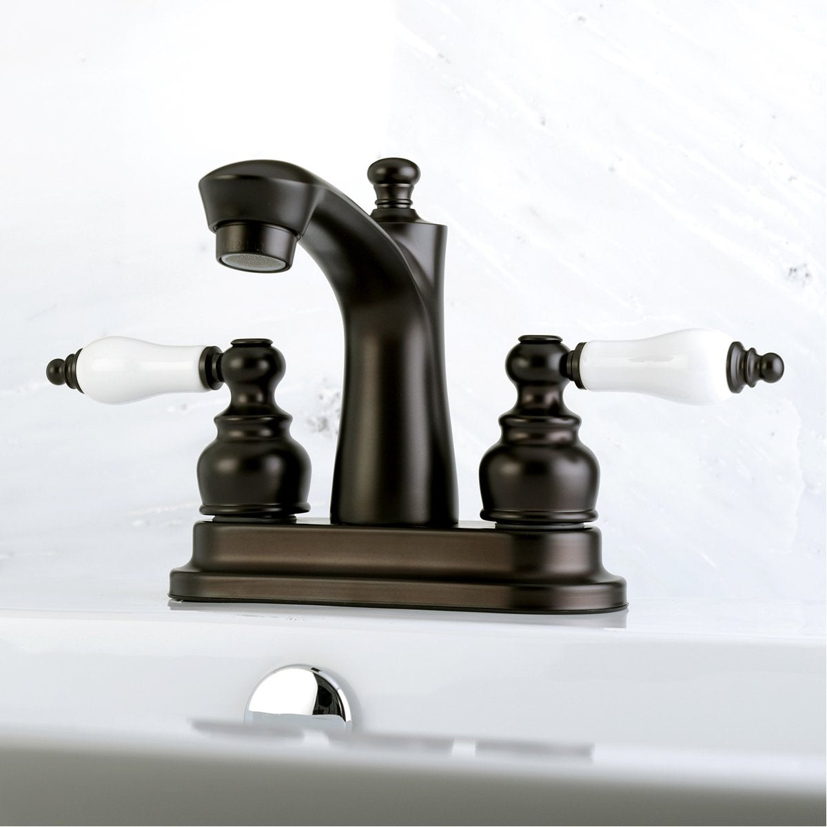 Kingston Brass Victorian Deck Mount 4-Inch Centerset Bathroom Faucet-DirectSinks