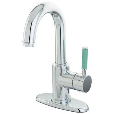 Kingston Brass Green Eden Single Handle Lavatory Faucet with Push-up Drain-Bathroom Faucets-Free Shipping-Directsinks.