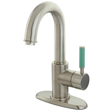 Kingston Brass Green Eden Single Handle Lavatory Faucet with Push-up Drain-Bathroom Faucets-Free Shipping-Directsinks.