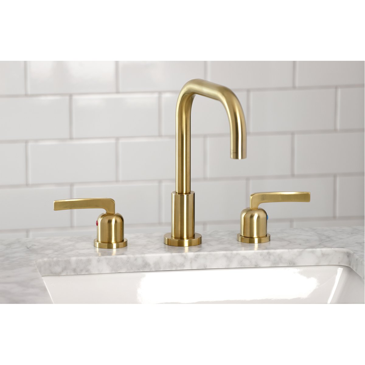 Kingston Brass Centurion Widespread Bathroom Faucet with Brass Pop-Up