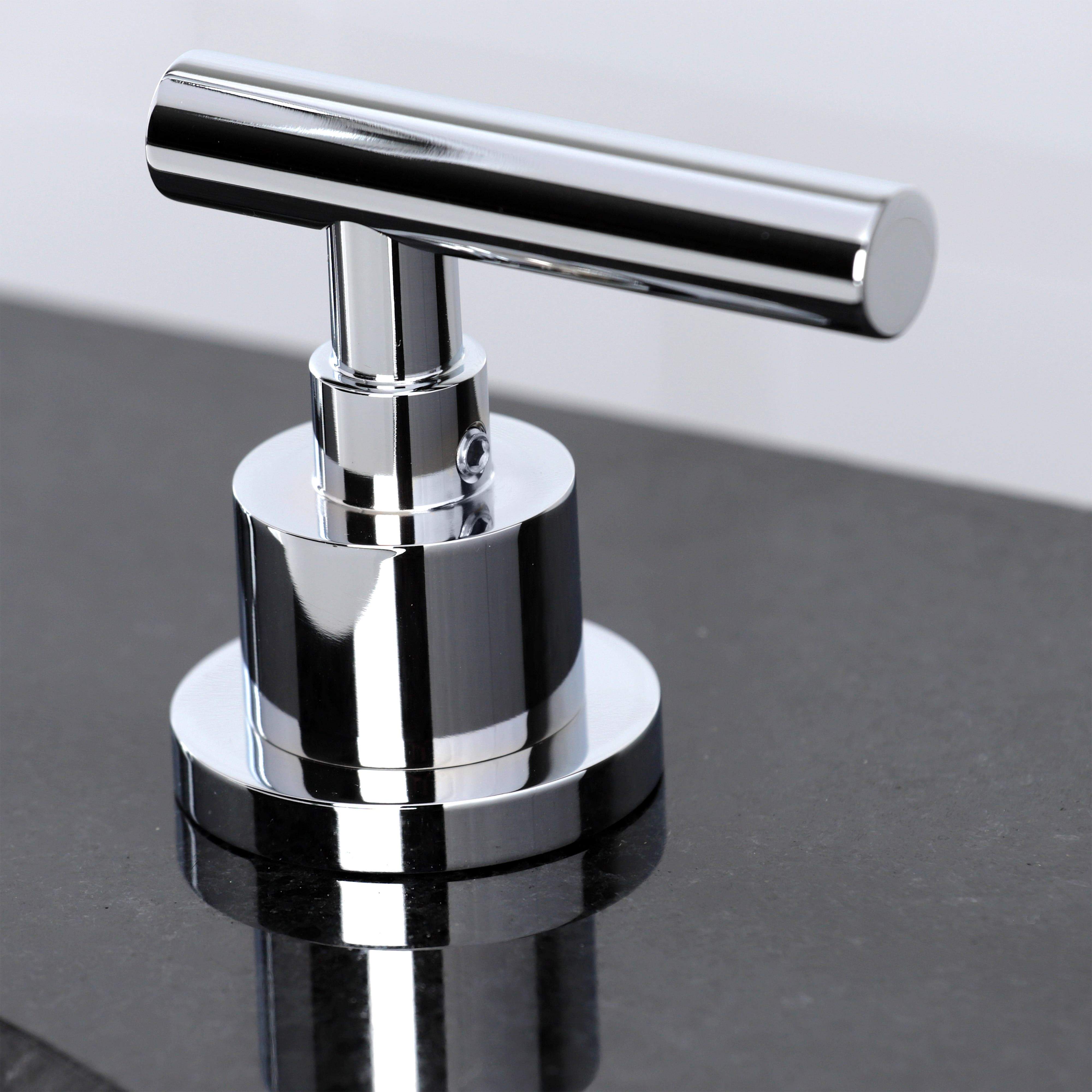 Kingston Brass FSC895XCML-P Manhattan Widespread Bathroom Faucet with Brass Pop-Up