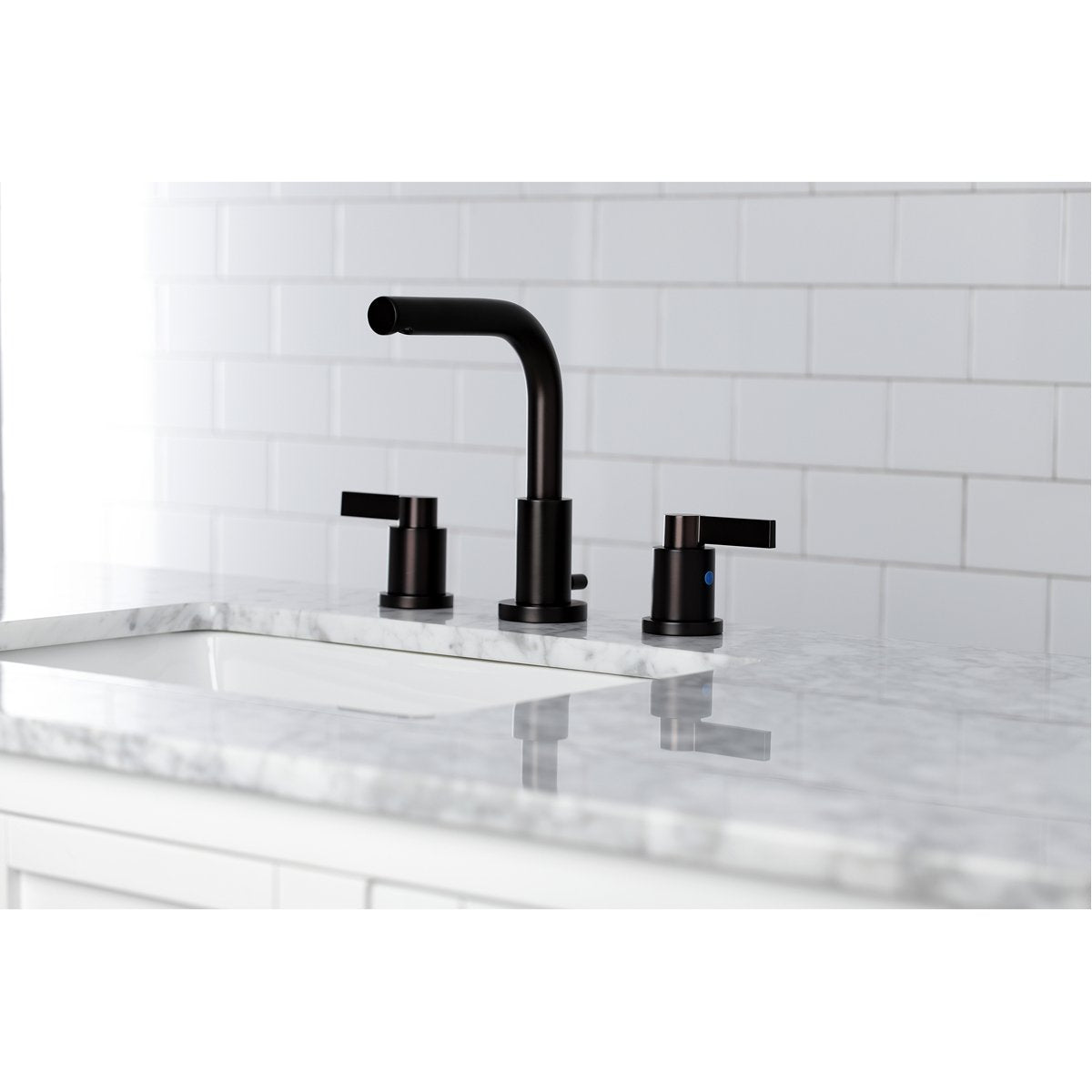 Kingston Brass Fauceture NuvoFusion 8-Inch Widespread Bathroom Faucet