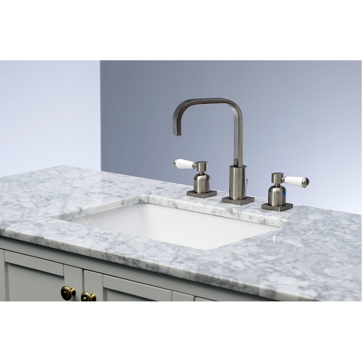 Kingston Brass Fauceture FSC8968DPL 8-Inch Widespread Bathroom Faucet in Brushed Nickel