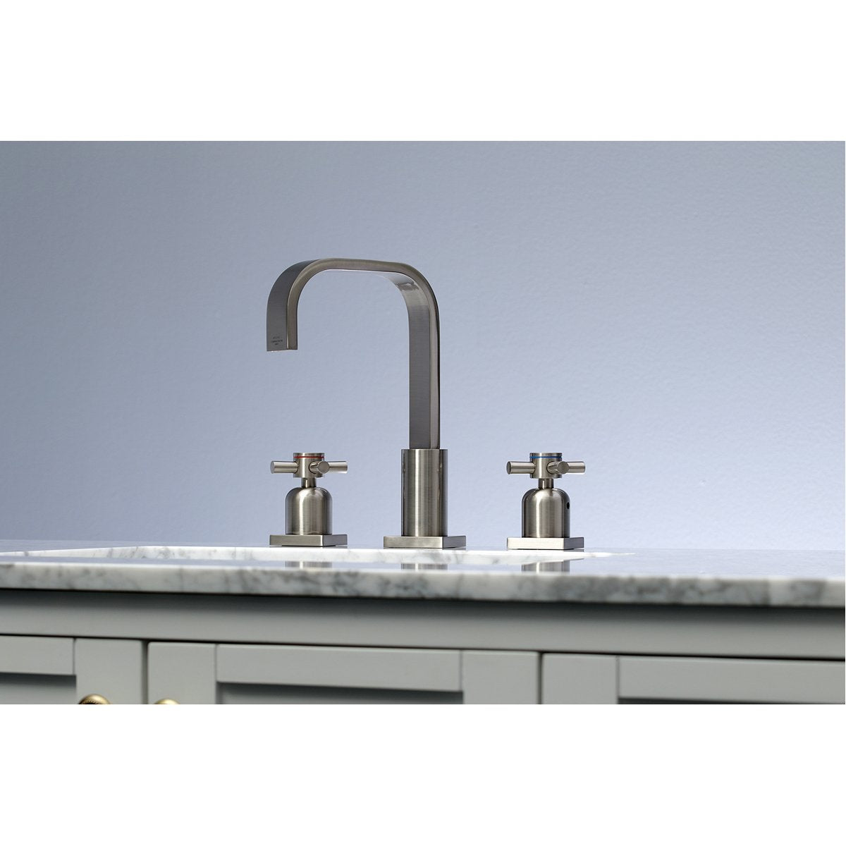 Kingston Brass Concord Fauceture Deck Mount 8-Inch Widespread Bathroom Faucet