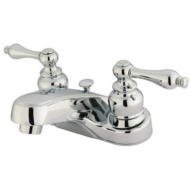 Kingston Brass GKB251AL Water Saving Magellan Centerset Chrome Lavatory Faucet with Lever Handles and ABS Pop-up-Bathroom Faucets-Free Shipping-Directsinks.