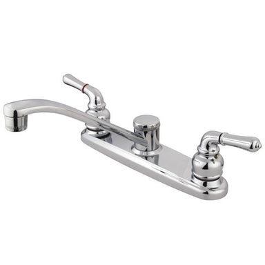 Kingston Brass Water Saving Magellan Centerset Kitchen Faucet with Lever Handles-Kitchen Faucets-Free Shipping-Directsinks.