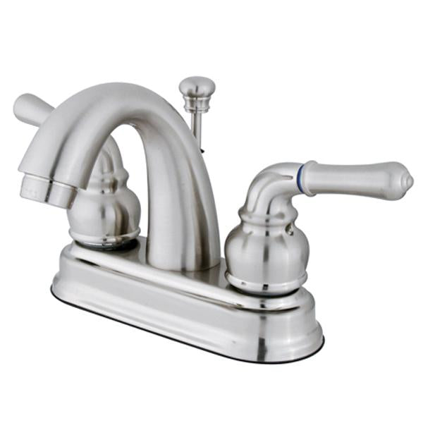 Kingston Brass Water Saving Naples Centerset Lavatory Faucet with Metal Lever Handles-Bathroom Faucets-Free Shipping-Directsinks.