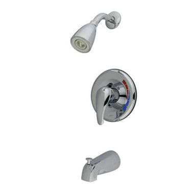 Kingston Brass GKB651 Water Saving Chatham Tub and Shower Faucet with 1.5GPM Shower Head and Single Lever Handle in Chrome-Shower Faucets-Free Shipping-Directsinks.