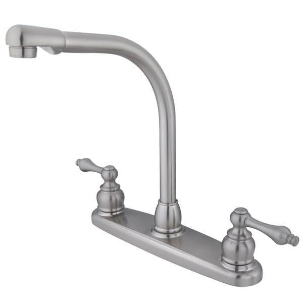 Kingston Brass Water Saving Victorian High Arch Kitchen Faucet with Lever Handles-Kitchen Faucets-Free Shipping-Directsinks.