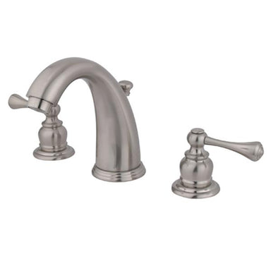 Kingston Brass GKB988BL Water Saving Vintage Widespread Lavatory Faucet in Satin Nickel-Bathroom Faucets-Free Shipping-Directsinks.