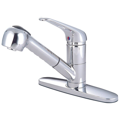 Kingston Brass GKS881C Water Saving Legacy Pull-out Kitchen Faucet in Chrome-Kitchen Faucets-Free Shipping-Directsinks.