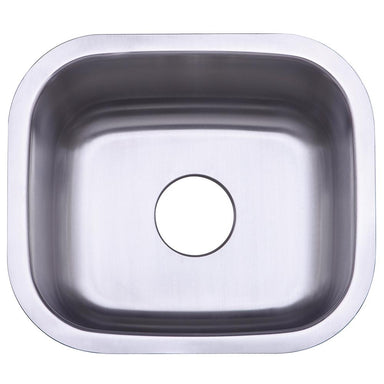 Gourmetier Loft GKUS16168 Undermount Single Bowl Bar Sink, Satin Nickel-Bar & Prep Sinks-Free Shipping-Directsinks.