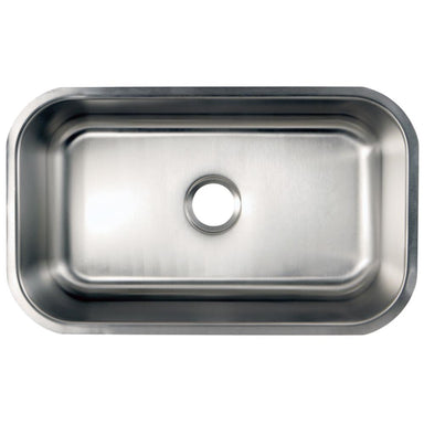 Gourmetier Loft GKUS3018 Undermount Single Bowl Kitchen Sink, Satin Nickel-Kitchen Sinks-Free Shipping-Directsinks.