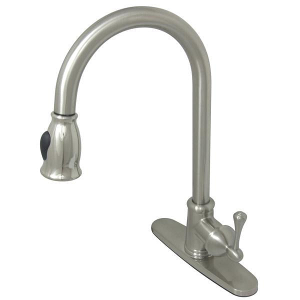 Kingston Brass Gourmetier Vintage Pull-Down Single Handle Kitchen Faucet-Kitchen Faucets-Free Shipping-Directsinks.