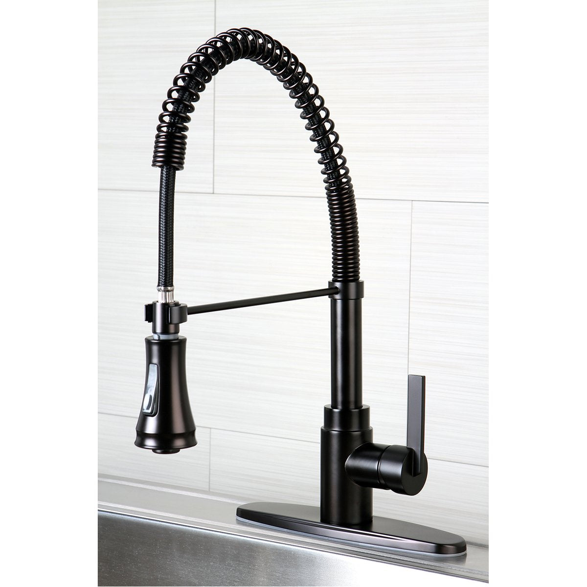 Kingston Brass Continental Gourmetier Single-Handle Pre-Rinse Kitchen Faucet