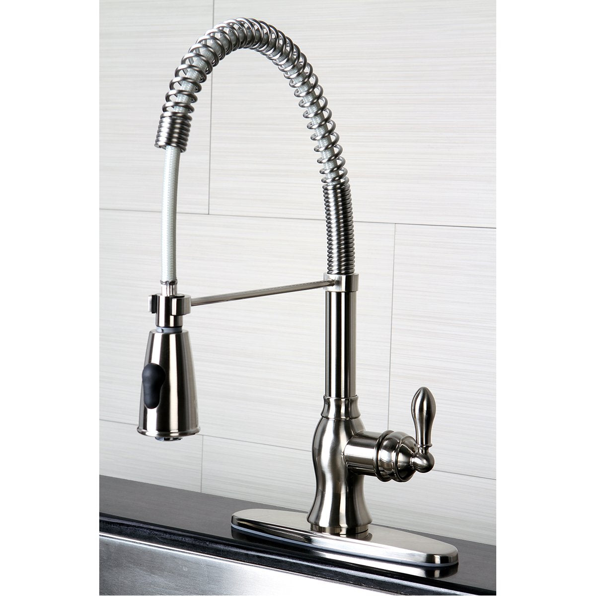 Kingston Brass Gourmetier American Classic Single-Handle Pre-Rinse Kitchen Faucet