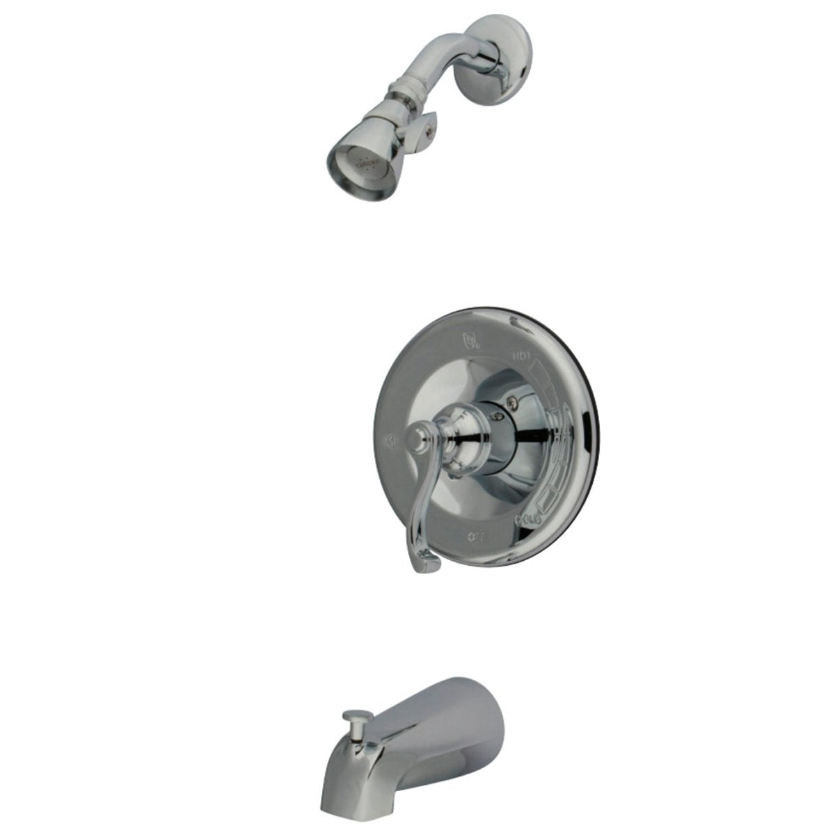 Kingston Brass KB1631FL Tub and Shower Faucet in Polished Chrome