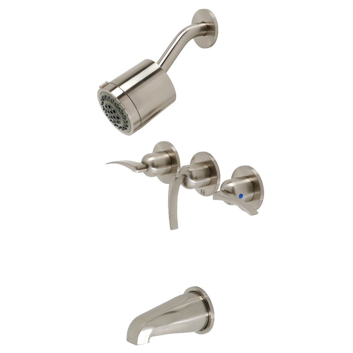 Kingston Brass Centurion Three-Handle Tub and Shower Faucet