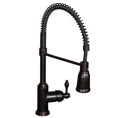 Premier Copper Products Spring Pull Down Kitchen Faucet in Oil Rubbed Bronze-DirectSinks
