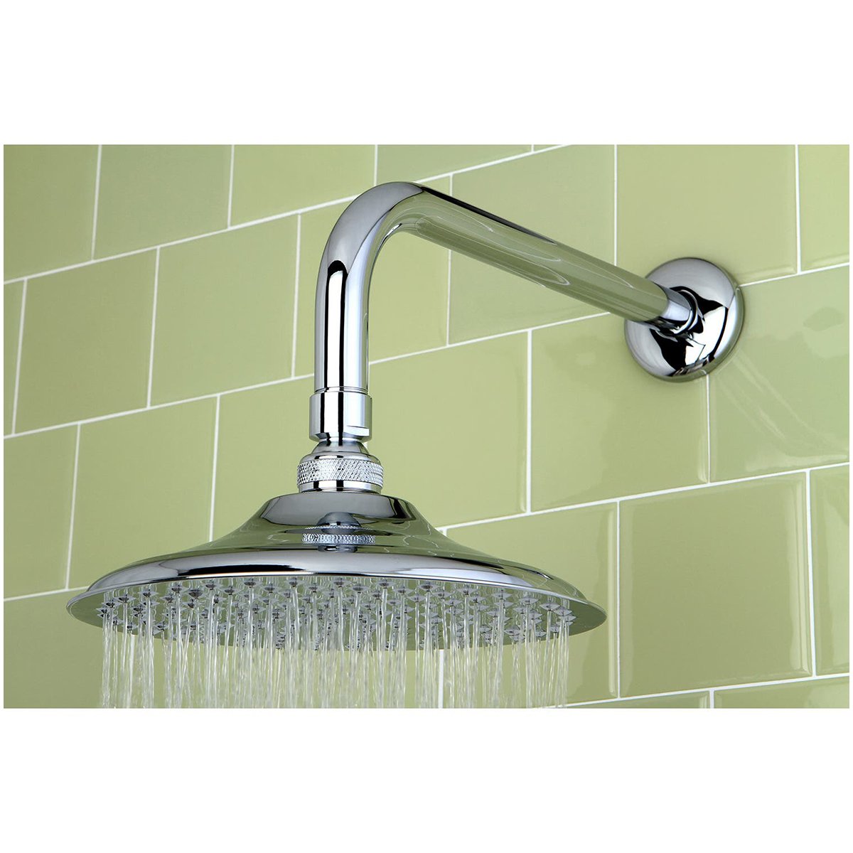 Kingston Brass Victorian 5-1/4" Shower Head with Shower Arm in Polished Chrome
