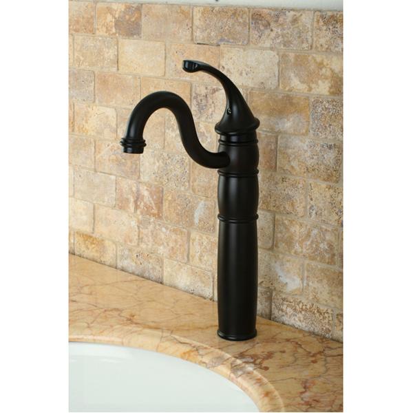 Kingston Brass Georgian Single Handle Vessel Sink Faucet with Optional Cover Plate-Bathroom Faucets-Free Shipping-Directsinks.