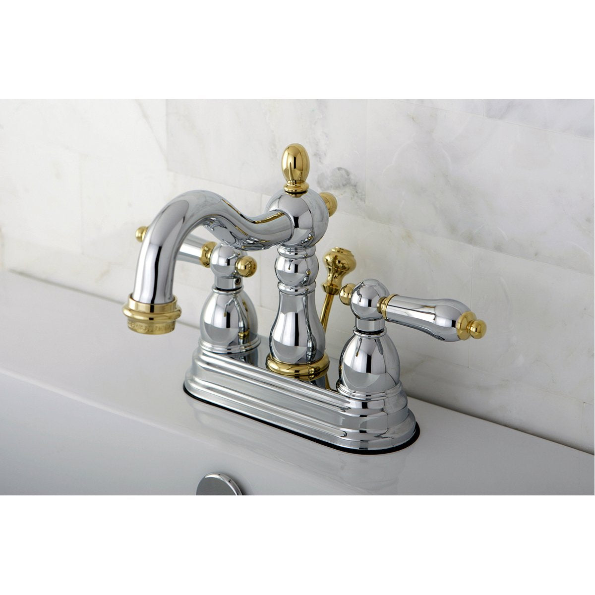 Kingston Brass Heritage 4-Inch Centerset 3-Hole Bathroom Faucet