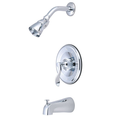Kingston Brass Nu French Single Handle Tub and Shower Faucet in Polished Chrome-Shower Faucets-Free Shipping-Directsinks.