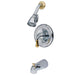 Kingston Brass Magellan Trim Only for Single Handle Tub and Shower Faucet in Polished Chrome with Polished Brass-Shower Faucets-Free Shipping-Directsinks.