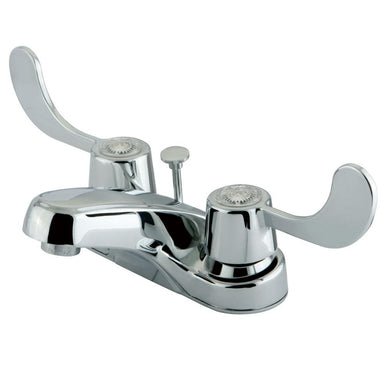 Kingston Brass Vista Handle 4" Centerset Lavatory Faucet with Brass Pop-up-Bathroom Faucets-Free Shipping-Directsinks.