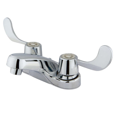 Kingston Brass Vista Handle 4" Centerset Lavatory Faucet with Grid Strainer-Bathroom Faucets-Free Shipping-Directsinks.