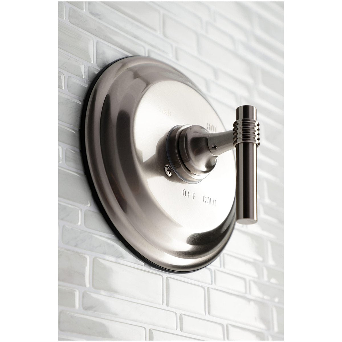 Kingston Brass Pressure Balance Valve Trim Only Without Shower and Tub Spout in Brushed Nickel