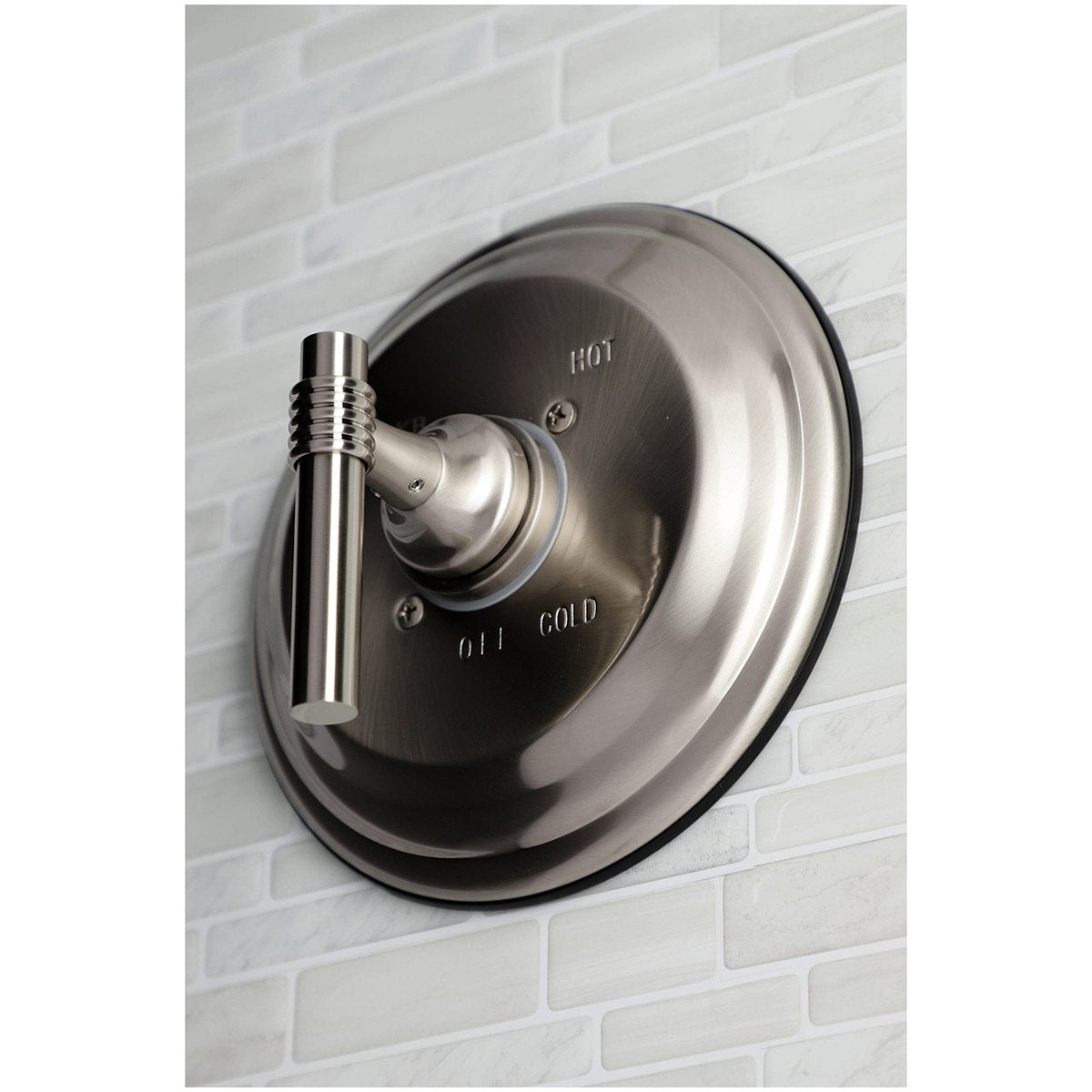 Kingston Brass Pressure Balance Valve Trim Only Without Shower and Tub Spout in Brushed Nickel