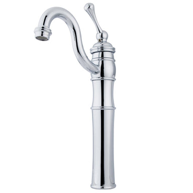 Kingston Brass Victorian Single Handle Vessel Sink Faucet with Optional Cover Plate in Polished Chrome-Bathroom Faucets-Free Shipping-Directsinks.