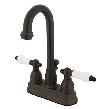 Kingston Brass Restoration Classic Two Handle 4" Centerset Lavatory Faucet with Retail Pop-up-Bathroom Faucets-Free Shipping-Directsinks.