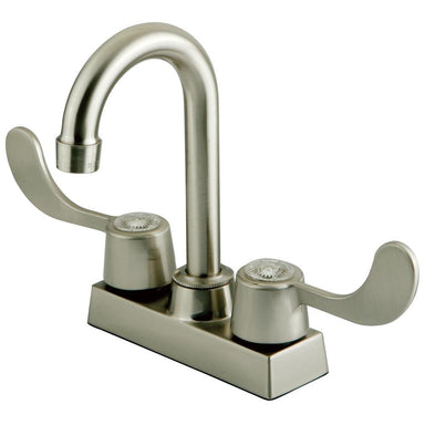 Kingston Brass Vista Handle 4" Centerset Bar Faucet in Satin Nickel-Bar Faucets-Free Shipping-Directsinks.