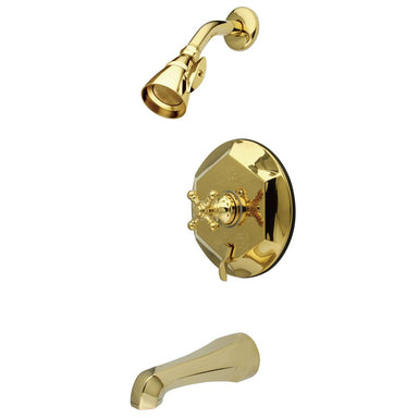 Kingston Brass Single Handle Tub and Shower Faucet in Polished Brass-Shower Faucets-Free Shipping-Directsinks.