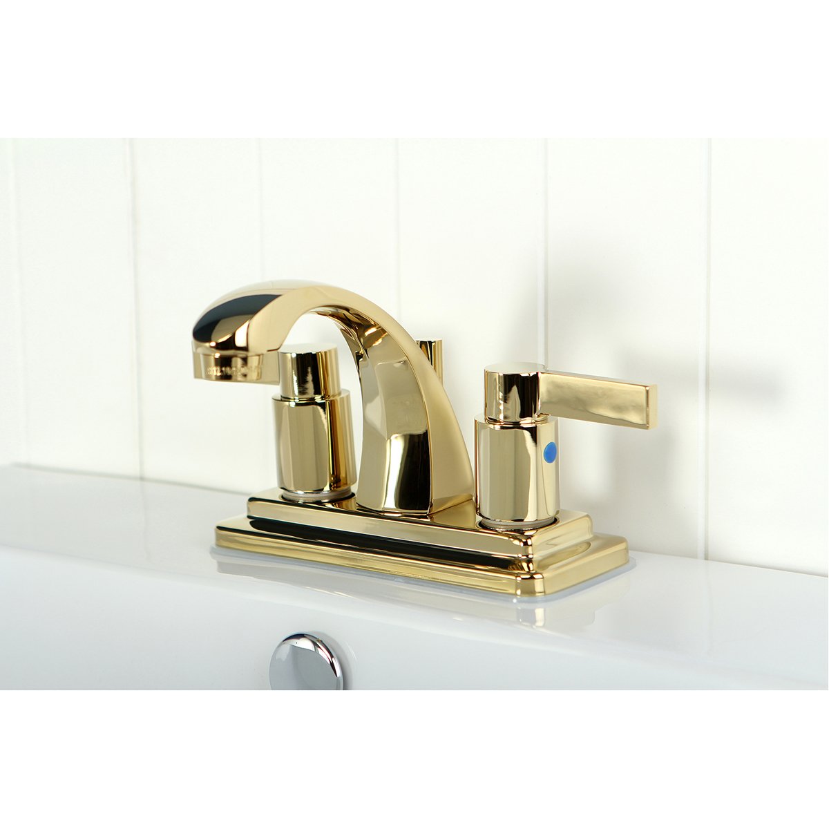 Kingston Brass NuvoFusion 4-Inch Centerset 2-Handle Bathroom Faucet