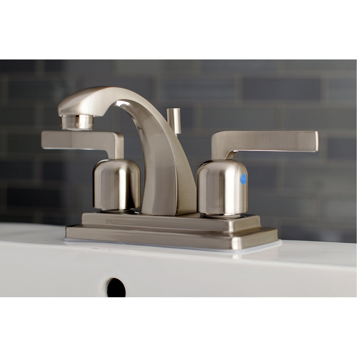 Kingston Brass Centurion Deck Mount 3-Hole 4" Centerset Bathroom Faucet