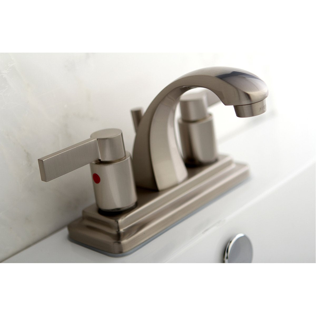 Kingston Brass NuvoFusion 4-Inch Centerset 2-Handle Bathroom Faucet