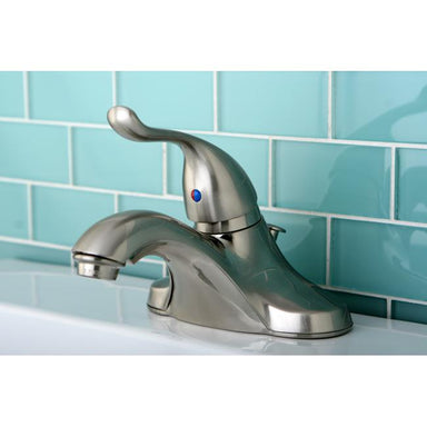 Kingston Brass Yosemite KB5548YL 4-inch Centerset Single Handle Lavatory Faucet in Satin Nickel-Bathroom Faucets-Free Shipping-Directsinks.